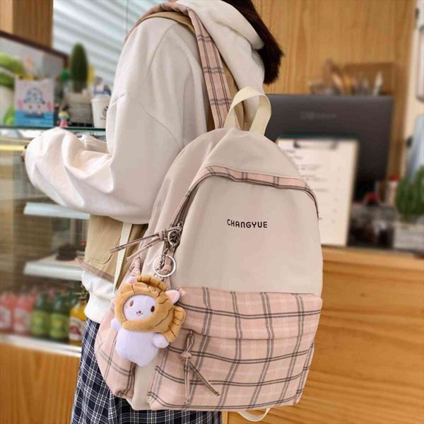 preppy style panelled waterproof nylon women backpack schoolbag for teenage girls plaid travel bckpacks female lovely book bag
preppy style panelled waterproof nylon women backpack schoolbag for teenage girls plaid travel bckpacks female lovely book bag