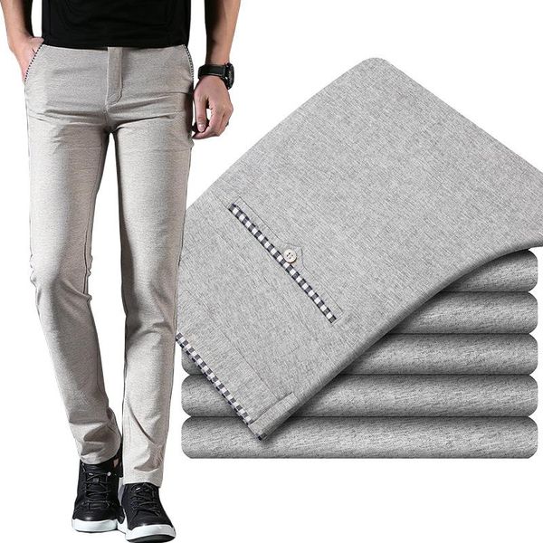 men's pants jbersee summe men casual stretch long trousers cotton straight gray khaki work clothing plus size 29-40, Black
men's pants jbersee summe men casual stretch long trousers cotton straight gray khaki work clothing plus size 29-40, Black