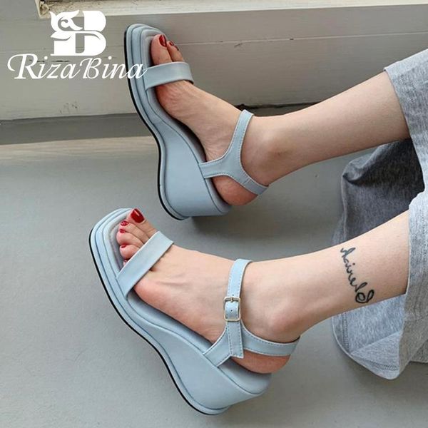 sandals rizabina women fashion wedge heel buckle strap solid color concise shoes daily party ladies footwear size 34-39, Black
sandals rizabina women fashion wedge heel buckle strap solid color concise shoes daily party ladies footwear size 34-39, Black