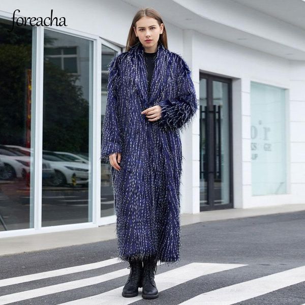 women's fur & faux foreacha women peacock feather long coat straight street contrasting color suit collar 2021womanwinter wear, Black
women's fur & faux foreacha women peacock feather long coat straight street contrasting color suit collar 2021womanwinter wear, Black