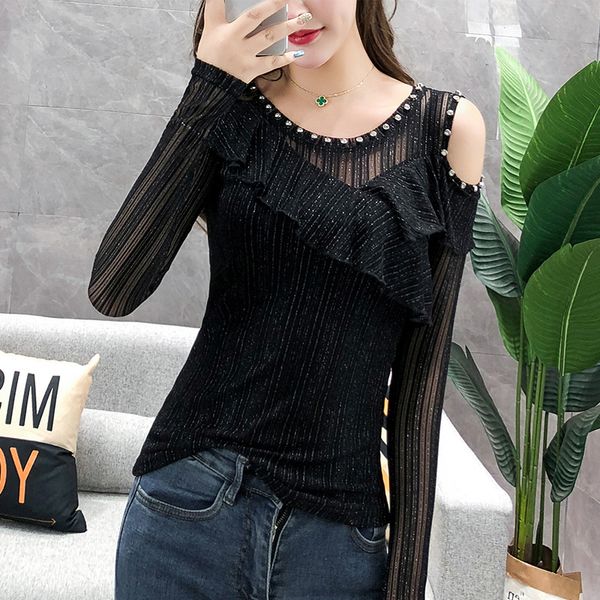 2021 fall winter european clothes t-shirt chic off shoulder rivet ruffles women ropa mujer bottoming shirt tees new t08708l vhwv, White
2021 fall winter european clothes t-shirt chic off shoulder rivet ruffles women ropa mujer bottoming shirt tees new t08708l vhwv, White