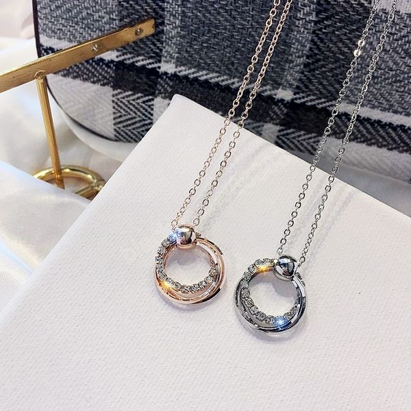 korean women necklace gift clavicle chain simple small circle pendant necklaces golden silver color chokcer necklace for lady 
korean women necklace gift clavicle chain simple small circle pendant necklaces golden silver color chokcer necklace for lady