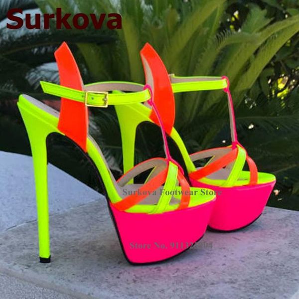 dress shoes surkova neon yellow stiletto heels platform sandals colorized t-strap bride women amazing mirror leather patchwork pumps, Black
dress shoes surkova neon yellow stiletto heels platform sandals colorized t-strap bride women amazing mirror leather patchwork pumps, Black