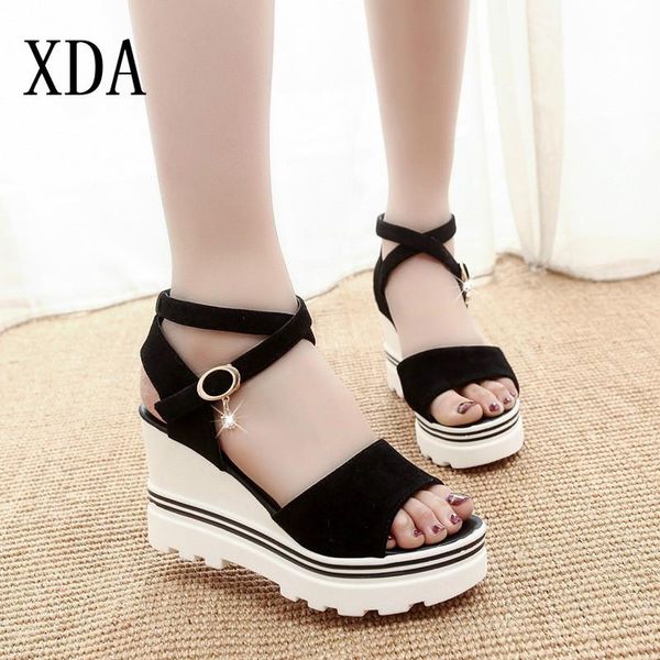 dress shoes xda 2021 summer korean fashion muffin fish head buckle strap women sandals with platform wild simple l112, Black
dress shoes xda 2021 summer korean fashion muffin fish head buckle strap women sandals with platform wild simple l112, Black