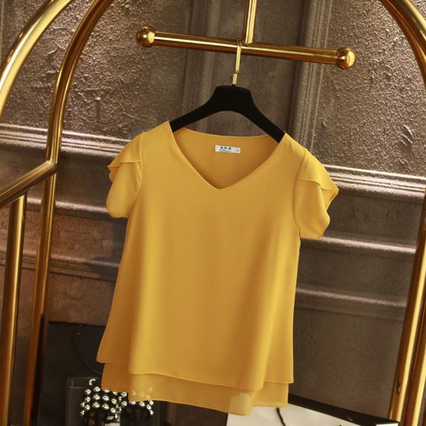 women's blouses & shirts yuanyu fashion brand women chiffon shirt 2021 summer short sleeve v-neck blouse casual 9 solid color loose ove, White
women's blouses & shirts yuanyu fashion brand women chiffon shirt 2021 summer short sleeve v-neck blouse casual 9 solid color loose ove, White