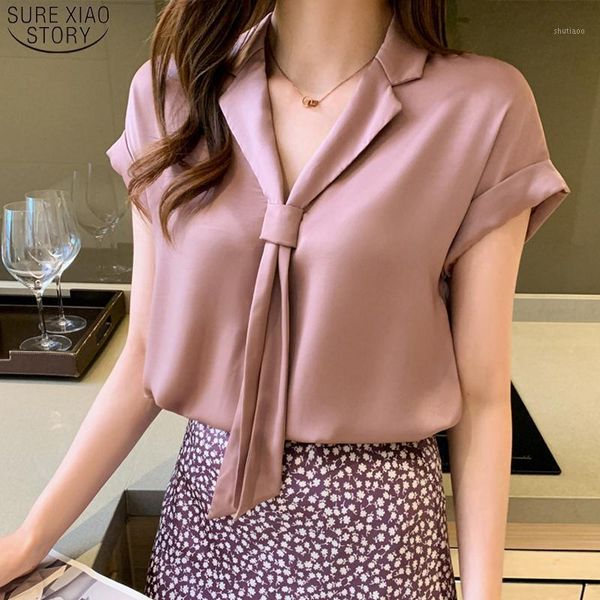 women's blouses & shirts casual v neck elegant women 2021 summer short sleeve chiffon blouse solid color female clothing blusas mujer 1, White
women's blouses & shirts casual v neck elegant women 2021 summer short sleeve chiffon blouse solid color female clothing blusas mujer 1, White