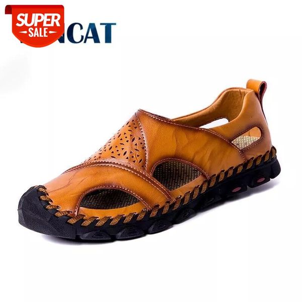 2019 new summer sandals men breathable genuine leather sandals man flats plus size fashion casual beach men's shoes #zw1p, Black
2019 new summer sandals men breathable genuine leather sandals man flats plus size fashion casual beach men's shoes #zw1p, Black
