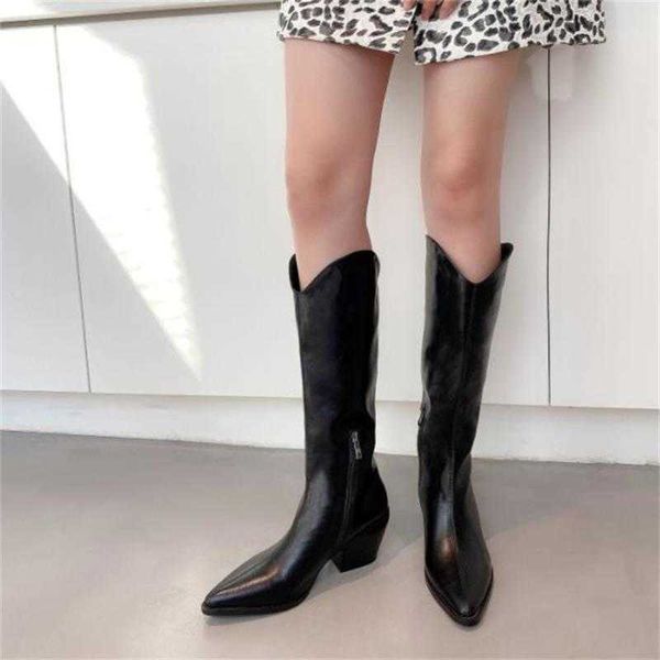 women's large boots 2021 autumn new simple style pu pointed middle thick heel side zipper high fashion boots y1018, Black
women's large boots 2021 autumn new simple style pu pointed middle thick heel side zipper high fashion boots y1018, Black
