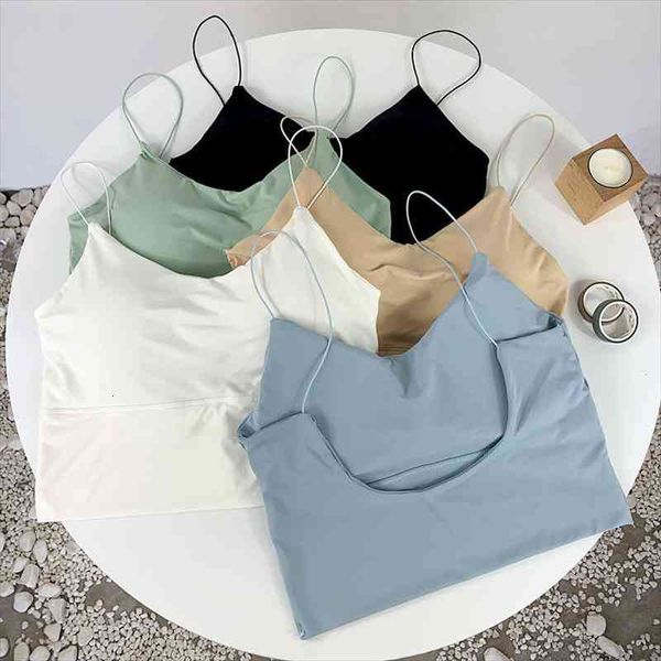 women underwear cotton crop female spaghetti strappy camis padded lingirie casual crop for women summer, White
women underwear cotton crop female spaghetti strappy camis padded lingirie casual crop for women summer, White