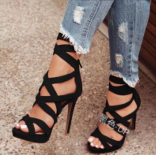 woman chaussure thin high heels platform women sandals pumps peep toe cross-tied zapatos mujer ladies cut out shoes f181666, Black
woman chaussure thin high heels platform women sandals pumps peep toe cross-tied zapatos mujer ladies cut out shoes f181666, Black