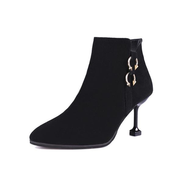 boots women's 2021 autumn winter high-heeled fashion pointed plus velvet warm, Black
boots women's 2021 autumn winter high-heeled fashion pointed plus velvet warm, Black