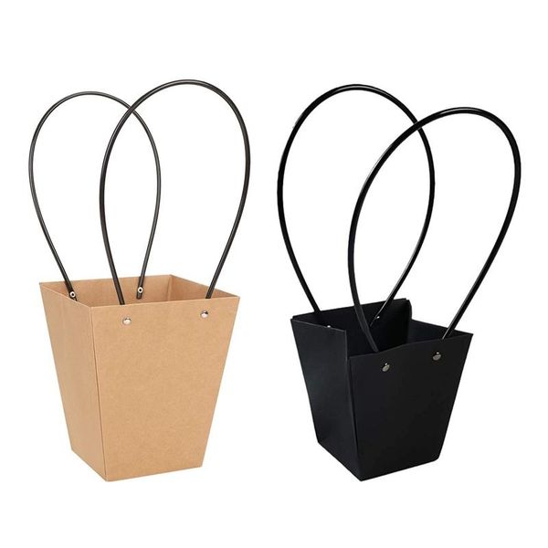 20 pcs kraft paper flower bags with handle,waterproof paper gift party bag, 10 pcs primary color & 10 black
20 pcs kraft paper flower bags with handle,waterproof paper gift party bag, 10 pcs primary color & 10 black