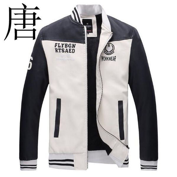 tang cool jacket men embroidery baseball pu coats slim fit college fleece pilot leather jackets casaco masculino yfhl, Black
tang cool jacket men embroidery baseball pu coats slim fit college fleece pilot leather jackets casaco masculino yfhl, Black