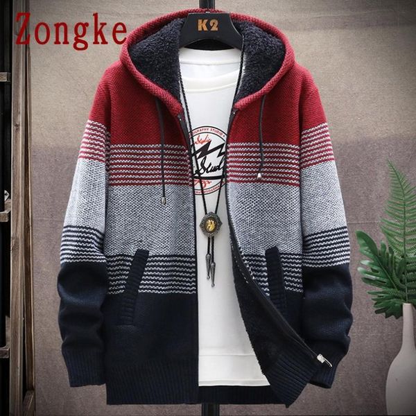 zongke striped hooded cardigan men clothing winter knitted cardigan sweater men coat mens sweaters clothes -3xl 2021, White;black
zongke striped hooded cardigan men clothing winter knitted cardigan sweater men coat mens sweaters clothes -3xl 2021, White;black