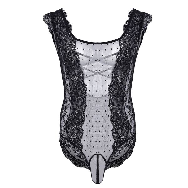 man mens crossdress lingerie floral lace polka dots see through mesh pouch male one-piece bodysuit nightwear sleepwear, Black;white
man mens crossdress lingerie floral lace polka dots see through mesh pouch male one-piece bodysuit nightwear sleepwear, Black;white