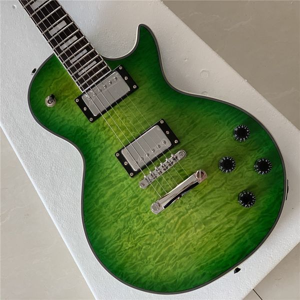 green 1959 electric guitar, fine work, performance, birthday gift. electric guitars guitarra