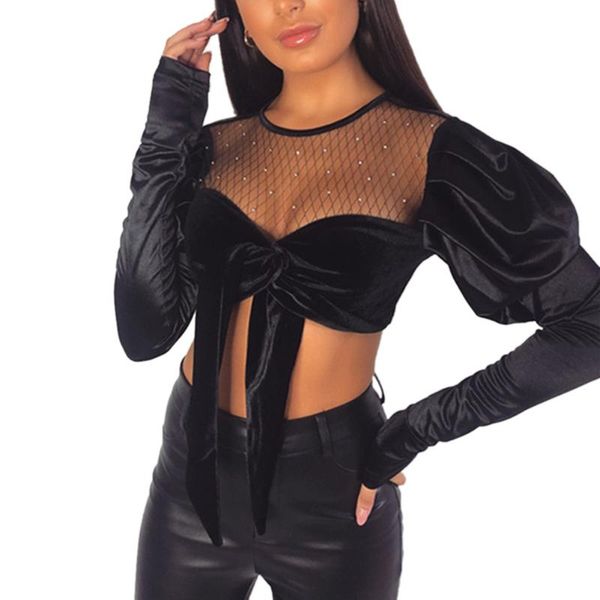 women's blouses & shirts mesh t-shirt perspective shirt pure color stitching show navel back bare breast, White
women's blouses & shirts mesh t-shirt perspective shirt pure color stitching show navel back bare breast, White