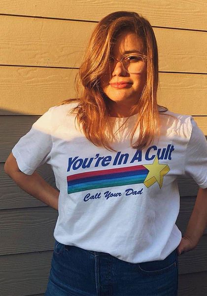 women's t-shirt you're in cult call your dad funny printed white women tshirts summer graphic cotton oversize harajuku t shirt tu
women's t-shirt you're in cult call your dad funny printed white women tshirts summer graphic cotton oversize harajuku t shirt tu