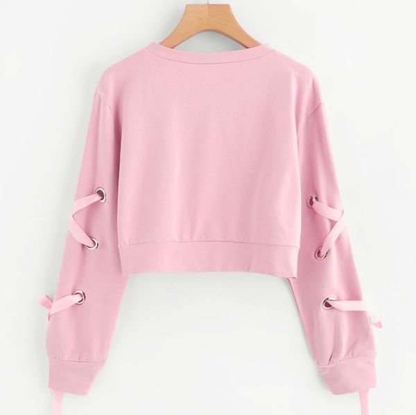 winter thick warm coat women's casual lace up long sleeve pullover crop solid sweatshirt solid sweatshirt cute, Black
winter thick warm coat women's casual lace up long sleeve pullover crop solid sweatshirt solid sweatshirt cute, Black