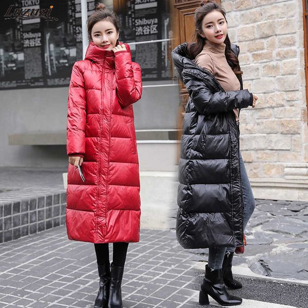luzuzi 2021 winter down jacket female bright face white duck down slim long thick coat hooded down parka warm clothes waterproof sh190913, Black
luzuzi 2021 winter down jacket female bright face white duck down slim long thick coat hooded down parka warm clothes waterproof sh190913, Black
