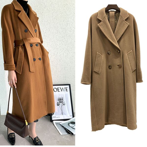 90%lana vergine women elegant long wool coat with belt chic outerwear ladies overcoat autumn winter 2020, Tan;black
90%lana vergine women elegant long wool coat with belt chic outerwear ladies overcoat autumn winter 2020, Tan;black