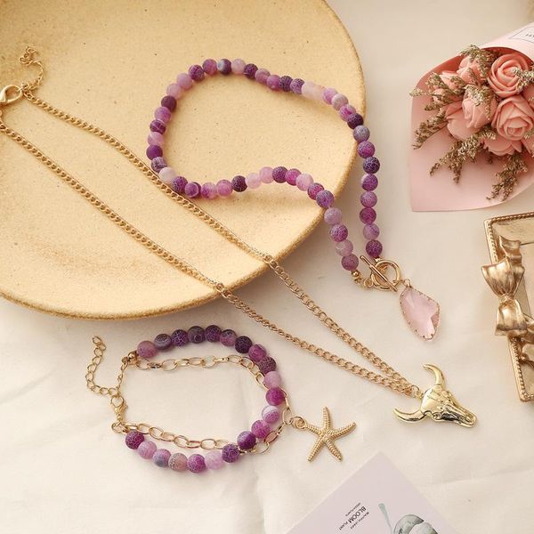 chains bohemia gold multilayers natural stone beads starfish bracelet pendant necklace for women girls boho jewelry, Silver
chains bohemia gold multilayers natural stone beads starfish bracelet pendant necklace for women girls boho jewelry, Silver