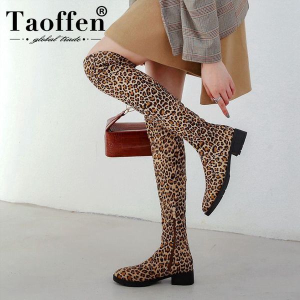 boots taoffen 4 color over knee women casual winter stretch shoes round toe zipper leopard keep warm footwear size 34-43, Black
boots taoffen 4 color over knee women casual winter stretch shoes round toe zipper leopard keep warm footwear size 34-43, Black