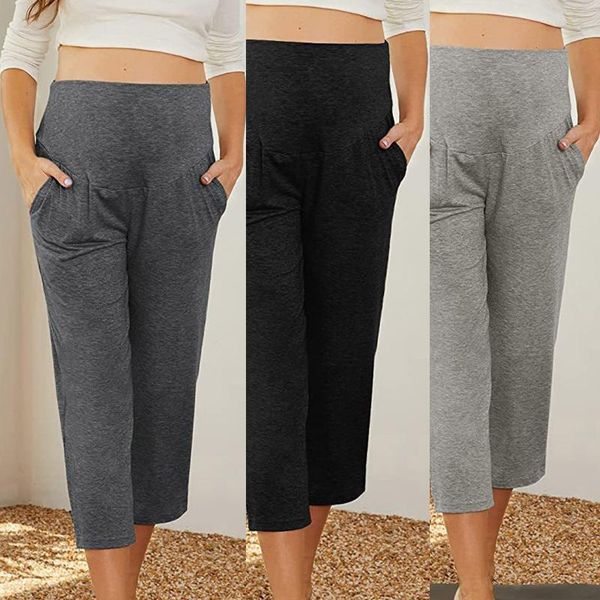 maternity bottoms simple solid color loose wide leg pants women's leisure pregnant british wind motion pant high waist casual trousers, White
maternity bottoms simple solid color loose wide leg pants women's leisure pregnant british wind motion pant high waist casual trousers, White