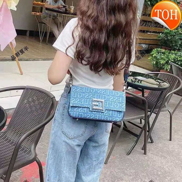 gs new style french stick denim blue armpit women's single messenger bag double shoulder belt cloth
gs new style french stick denim blue armpit women's single messenger bag double shoulder belt cloth