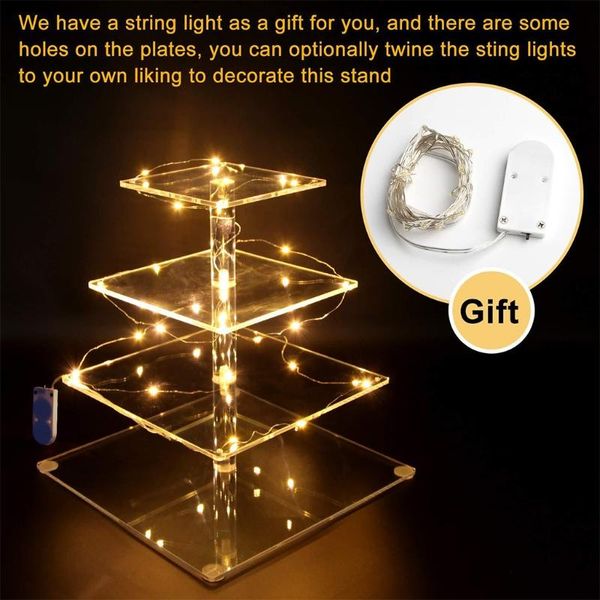 storage baskets 4-tier cake plate stand led light string cupcake holder acrylic display
storage baskets 4-tier cake plate stand led light string cupcake holder acrylic display