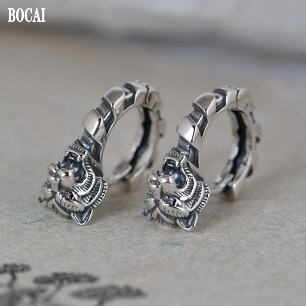 2021 new real s925 pure jewelry retro fashion woman thai sier simple art tiger head men's earrings p807, Silver
2021 new real s925 pure jewelry retro fashion woman thai sier simple art tiger head men's earrings p807, Silver