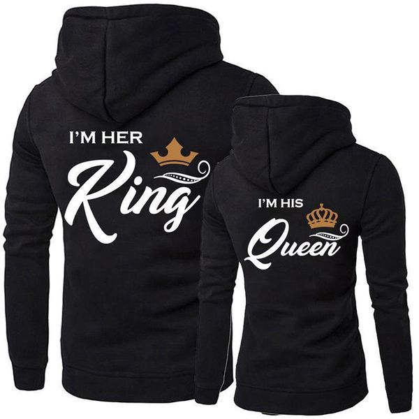 2021 men hoodies king queen printed sweatshirt lovers couples hoodie hooded women sweatshirt casual pullovers tracksuits, Black
2021 men hoodies king queen printed sweatshirt lovers couples hoodie hooded women sweatshirt casual pullovers tracksuits, Black