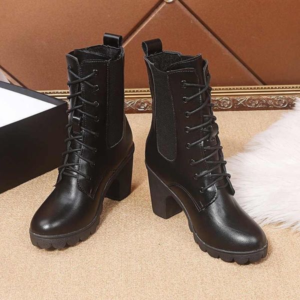 boots autumn and winter round toe lace-up shoes women's fashion square heel black pu leather ankle high
boots autumn and winter round toe lace-up shoes women's fashion square heel black pu leather ankle high