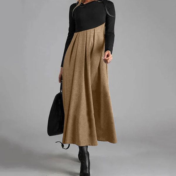 casual dresses winter vintage for women patchwork printed long sleeve dress o neck woman party maxi femme robe, Black;gray
casual dresses winter vintage for women patchwork printed long sleeve dress o neck woman party maxi femme robe, Black;gray