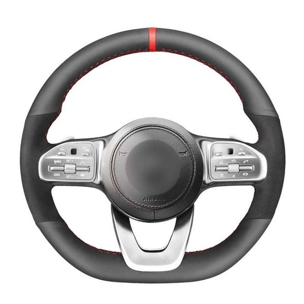 steering wheel covers black artificial leather suede cover for - b-class w247 2021 g-class w463 glc cla gls cls 2021-2021
steering wheel covers black artificial leather suede cover for - b-class w247 2021 g-class w463 glc cla gls cls 2021-2021