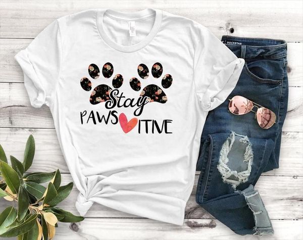 stay pawsitive dog cat mens t shirt paw flower print and women cotton casual funny for lady yong girl top, White;black
stay pawsitive dog cat mens t shirt paw flower print and women cotton casual funny for lady yong girl top, White;black