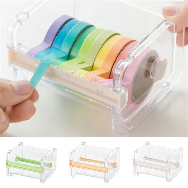 1 pc japanese stationery masking tape cutter washi tape storage organizer cutter holder office tape dispenser office supplies
1 pc japanese stationery masking tape cutter washi tape storage organizer cutter holder office tape dispenser office supplies