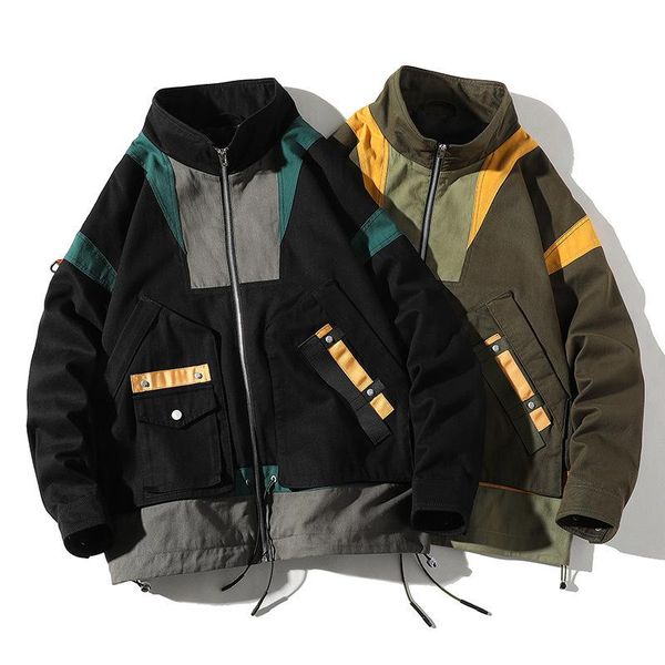 spring and autumn 2021 new hong kong style fashionable stand collar loose coat men's multi pocket casual jacket, Black;brown
spring and autumn 2021 new hong kong style fashionable stand collar loose coat men's multi pocket casual jacket, Black;brown
