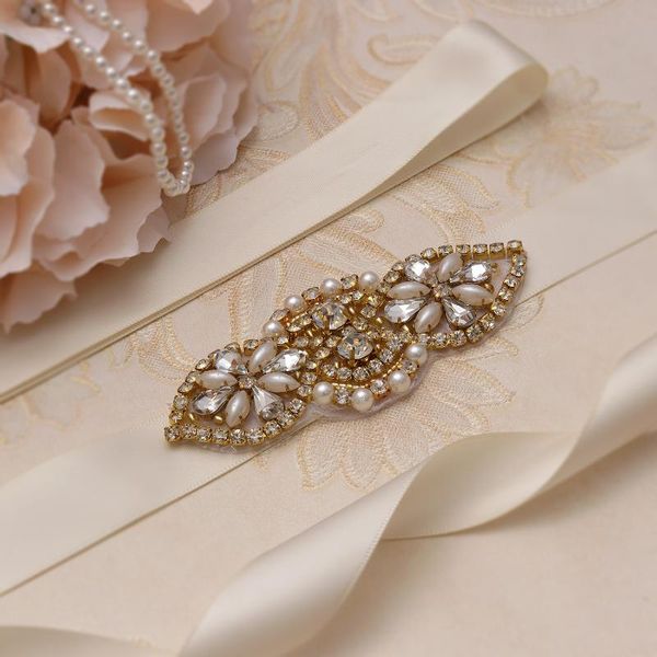 wedding sashes missrdress rhinestones belt gold crystal bridal sash pearls dresses for accessories jk884, White
wedding sashes missrdress rhinestones belt gold crystal bridal sash pearls dresses for accessories jk884, White