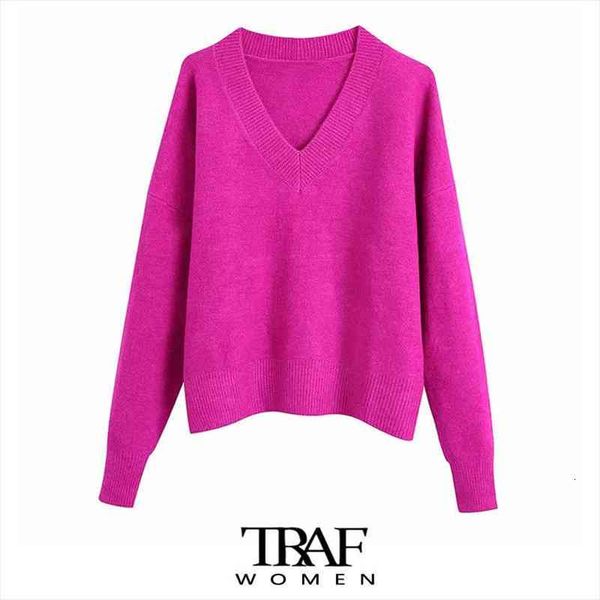 za women fashion soft touch loose knitted sweater vintage v neck long sleeve female pullovers chic, White;black
za women fashion soft touch loose knitted sweater vintage v neck long sleeve female pullovers chic, White;black