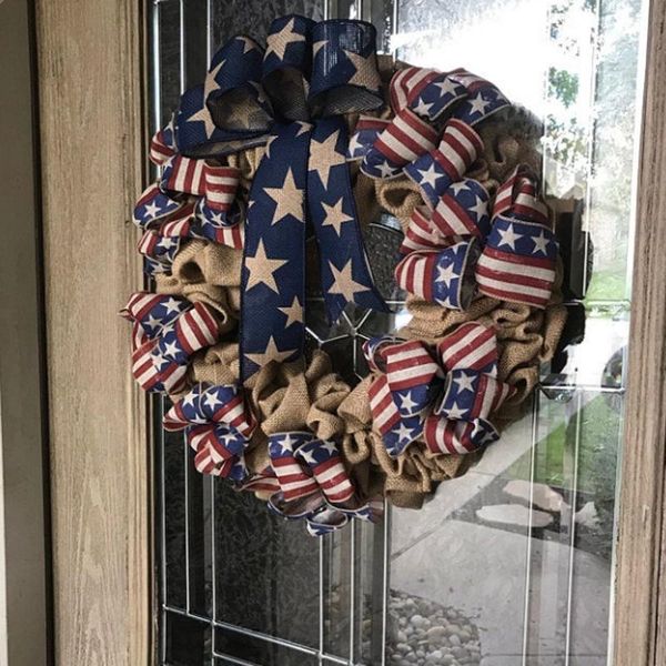 decorative flowers & wreaths patriotic burlaps and american flag ribbon wreath for julys front door halloween-farmhouse decorations diy flow 
decorative flowers & wreaths patriotic burlaps and american flag ribbon wreath for julys front door halloween-farmhouse decorations diy flow