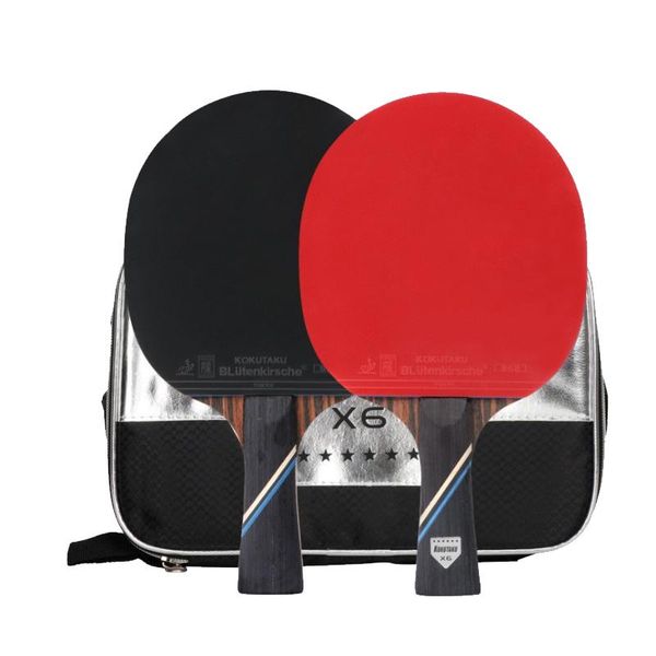 table tennis raquets ittf professional 4/5/6 star pong racket carbon bat paddle set pimples in rubber with bag -40
table tennis raquets ittf professional 4/5/6 star pong racket carbon bat paddle set pimples in rubber with bag -40