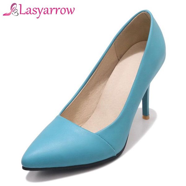 dress shoes lasyarrow brand stiletto heel pumps concise pointed toe high heels party plus size 30-48 ladies rm589, Black
dress shoes lasyarrow brand stiletto heel pumps concise pointed toe high heels party plus size 30-48 ladies rm589, Black