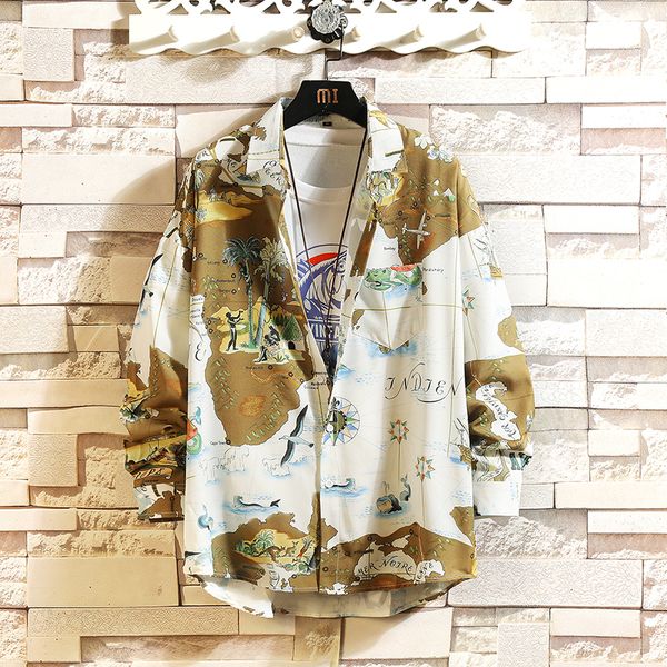 2021 new hawaiian long sleeve floral print mens dress formal shirts camisa social masculina men casual slim fit shirt 5xl s8ct, White;black
2021 new hawaiian long sleeve floral print mens dress formal shirts camisa social masculina men casual slim fit shirt 5xl s8ct, White;black