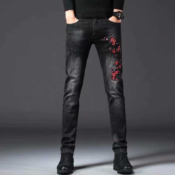 seasons four men's jeans embroidery pants korean slim youth fashion trend, Blue
seasons four men's jeans embroidery pants korean slim youth fashion trend, Blue