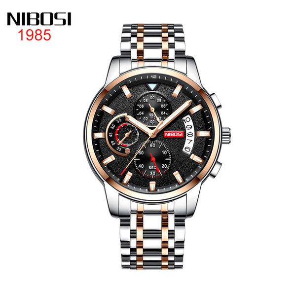 11 style nibosi foreign trade watch men waterproof luminous multi-function quartz student watch 44mm two tone rose gold shell black dail, Slivery;brown
11 style nibosi foreign trade watch men waterproof luminous multi-function quartz student watch 44mm two tone rose gold shell black dail, Slivery;brown