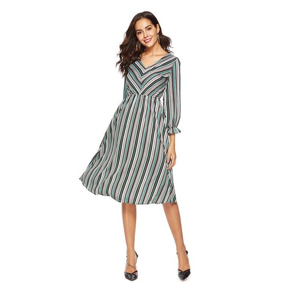 casual dresses office lady striped chiffon dress female puff sleeve autumn ladies long high waist loose party, Black;gray
casual dresses office lady striped chiffon dress female puff sleeve autumn ladies long high waist loose party, Black;gray