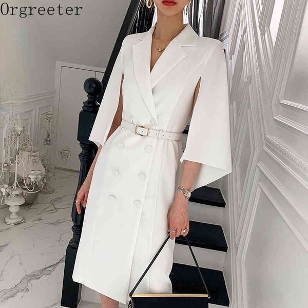 elegant office lady double-breasted blazer dress for women summer split flying sleeve slim bodycon mini female 210525, Black;gray
elegant office lady double-breasted blazer dress for women summer split flying sleeve slim bodycon mini female 210525, Black;gray