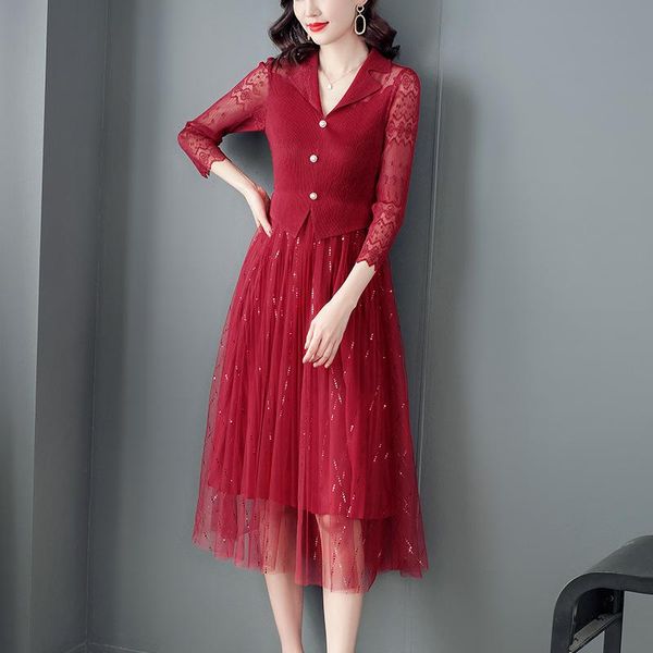 casual dresses lady's mother's age reduction high end plus size pleated dress long sleeve 2021 early spring, Black;gray
casual dresses lady's mother's age reduction high end plus size pleated dress long sleeve 2021 early spring, Black;gray