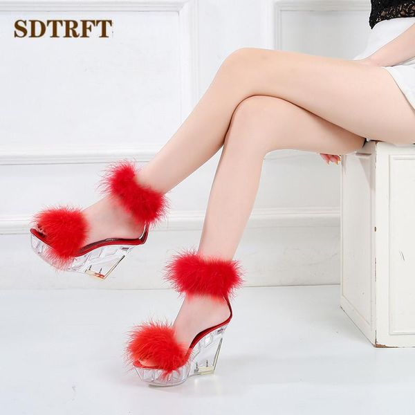 sandals sdtfet girl's 10cm high heel shoes pvc crystal wedges for women sandalia feminina artificial fur ankle strap red pumps, Black
sandals sdtfet girl's 10cm high heel shoes pvc crystal wedges for women sandalia feminina artificial fur ankle strap red pumps, Black